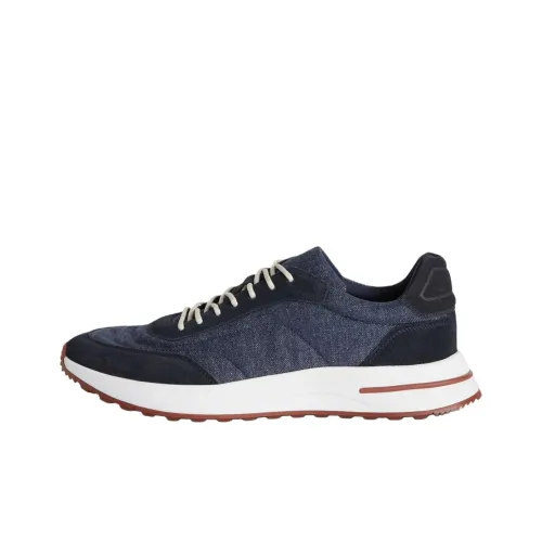 Loro Piana Casual Shoes Men Low-Top Blue