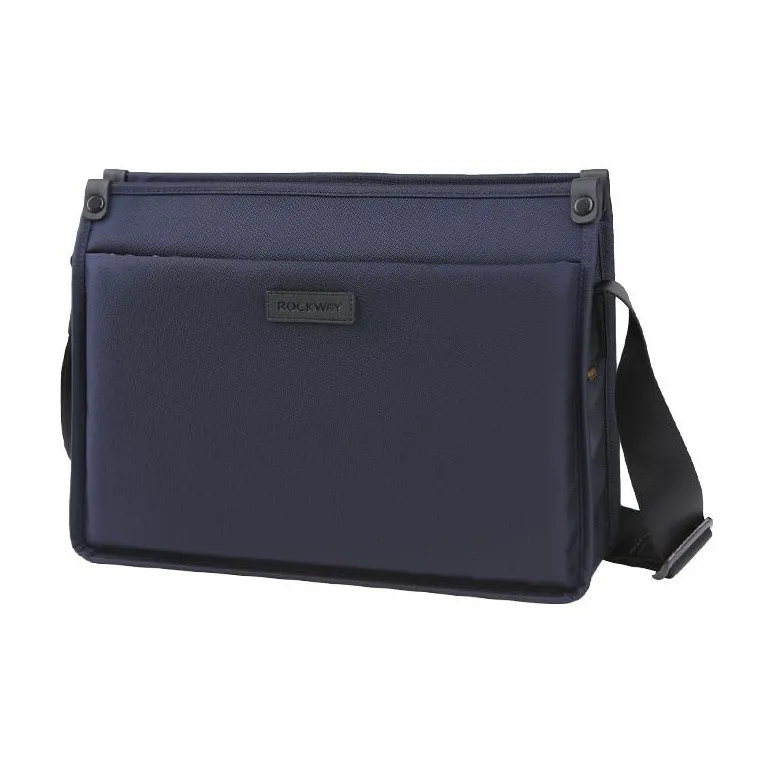 ROCKWAY Cordura Nylon Shoulder Bag Unisex Black/Gray/Blue-6