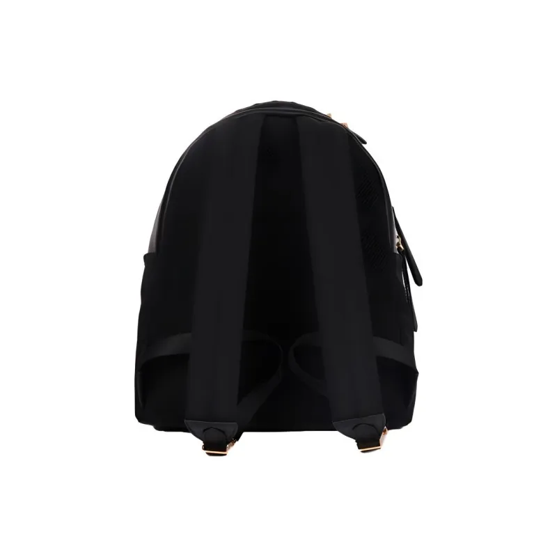 FENDI Fabric With Leather Backpack Men's Black-1