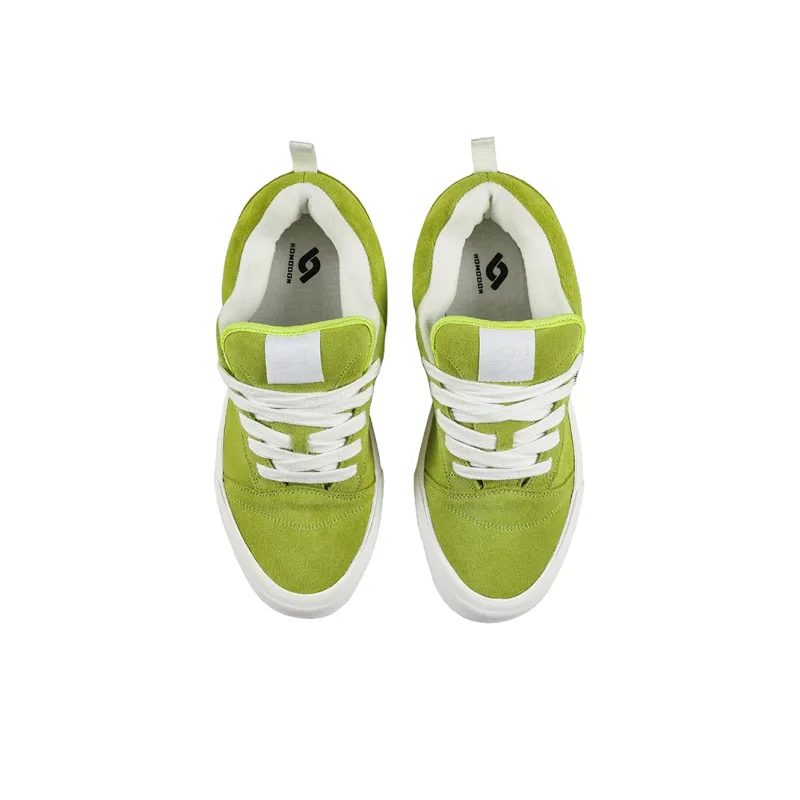 HOMDOON Slip Resistant Coverage Low Top Skateboard Shoes Unisex Apple Green-3