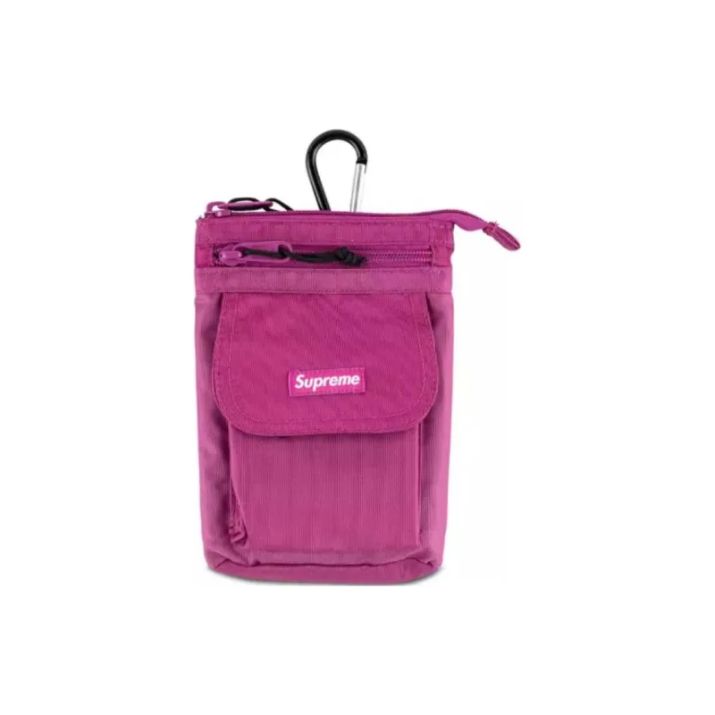Supreme FW19 Nylon Crossbody Bag, Shoulder Bag Regular Unisex Rose Red-1