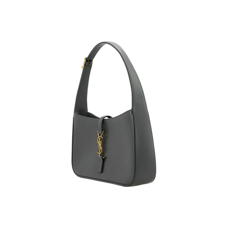SAINT LAURENT LE5A7 Cow Leather Shoulder Bag Handbags Shoulder Bags Regular Women's Gray White-3