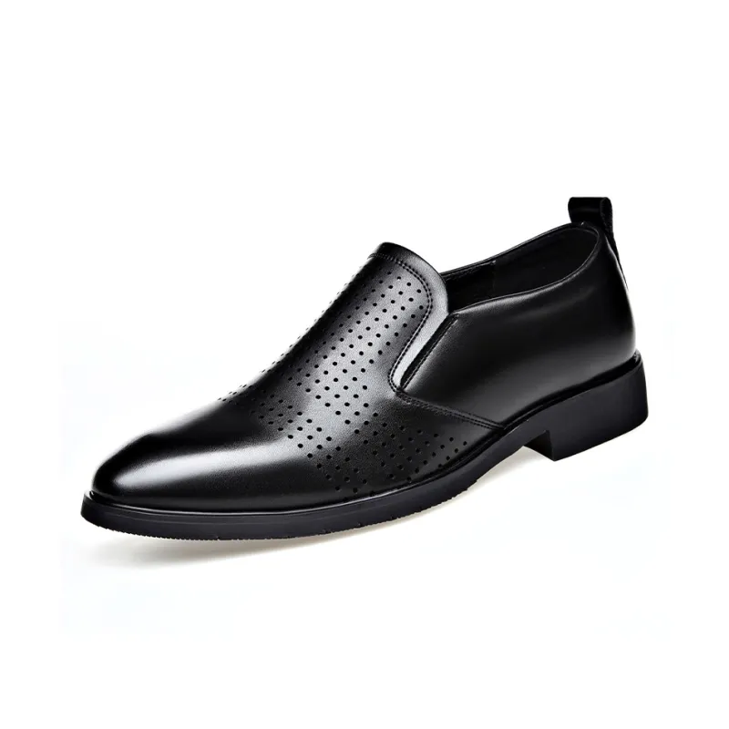 Romon Dress Shoes Men Low Top Black-21