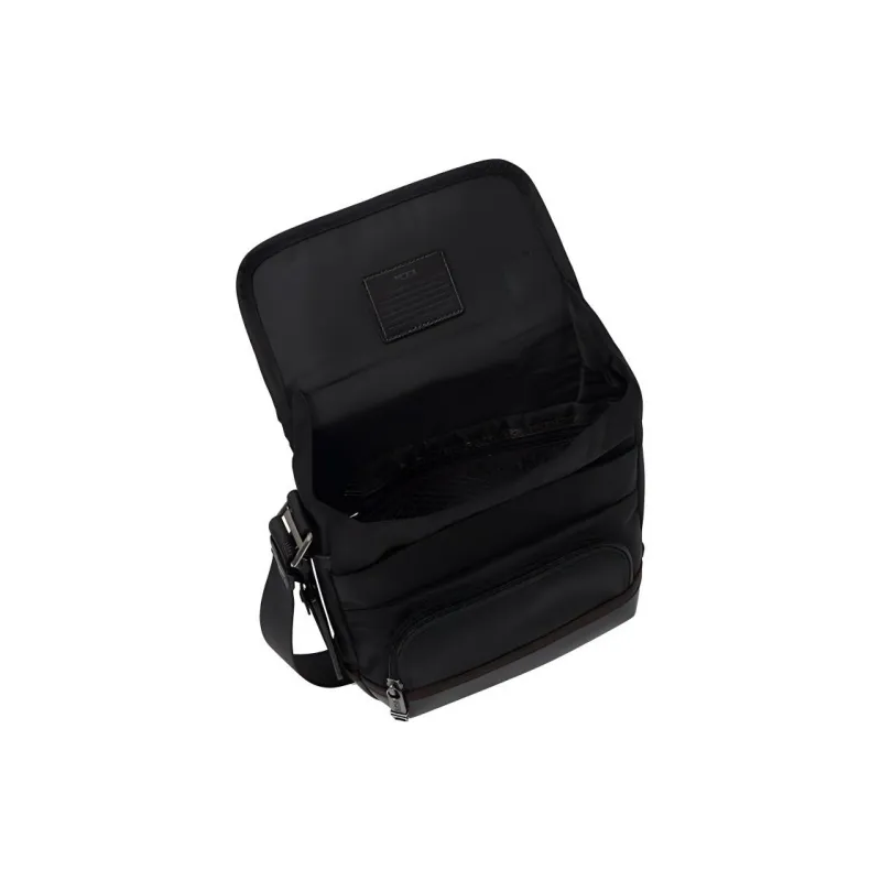 TUMI Ballistic Nylon With Leather Camera Bag, One Shoulder Asymmetrical Shoulder Bag Men's Black-2