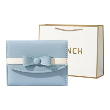 BRINCH PU Wallet Women's Blue/Pink/Yellow