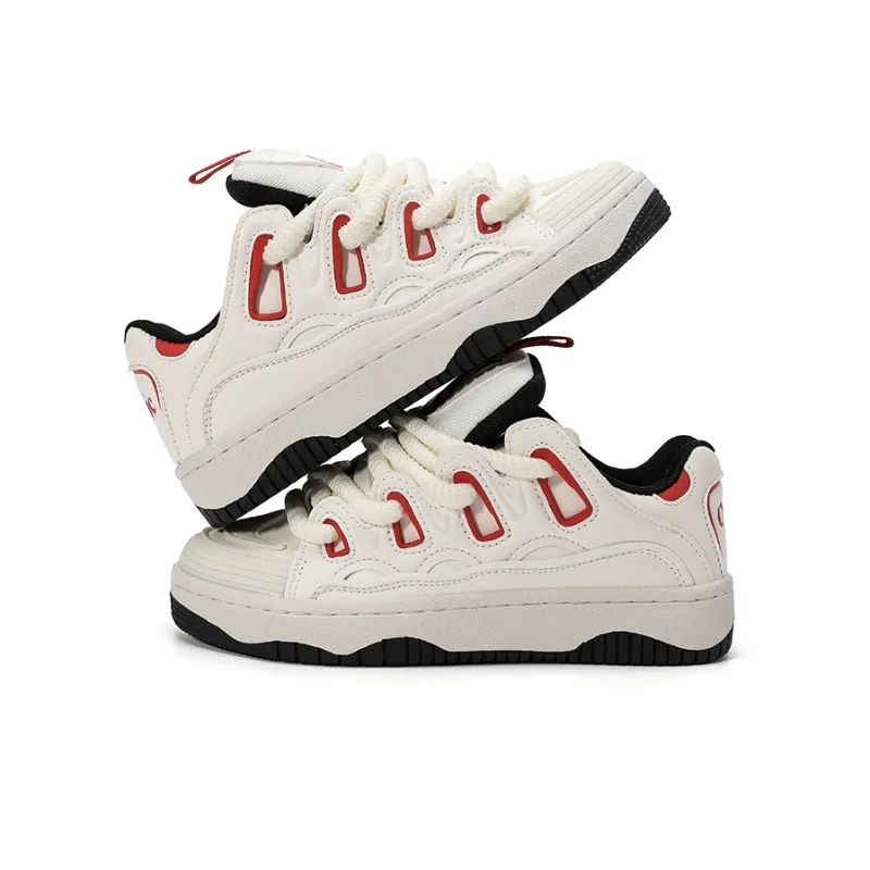 OHJC Slip-Resistant Cushioning Wear-Resistant Lightweight Breathable Low-Top Skateboard Shoes Unisex-12