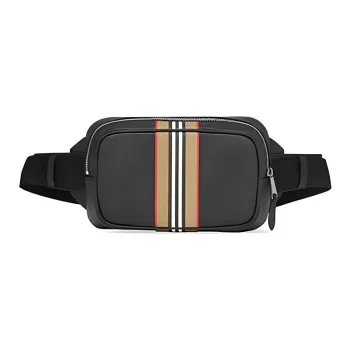 Burberry Cow Leather Fanny Pack Regular Men's Black