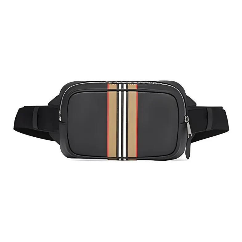 Burberry Cow Leather Fanny Pack Regular Men's Black-0
