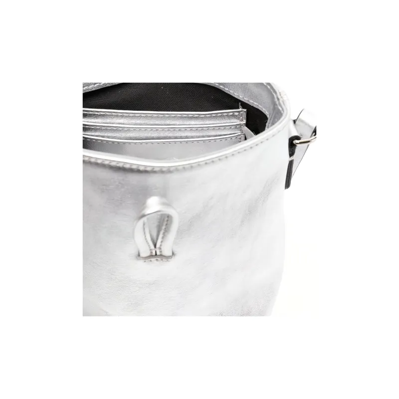 LONGCHAMP Roseau Calfskin Shoulder Bag, Crossbody Bag Extra Small Women's Silver-3