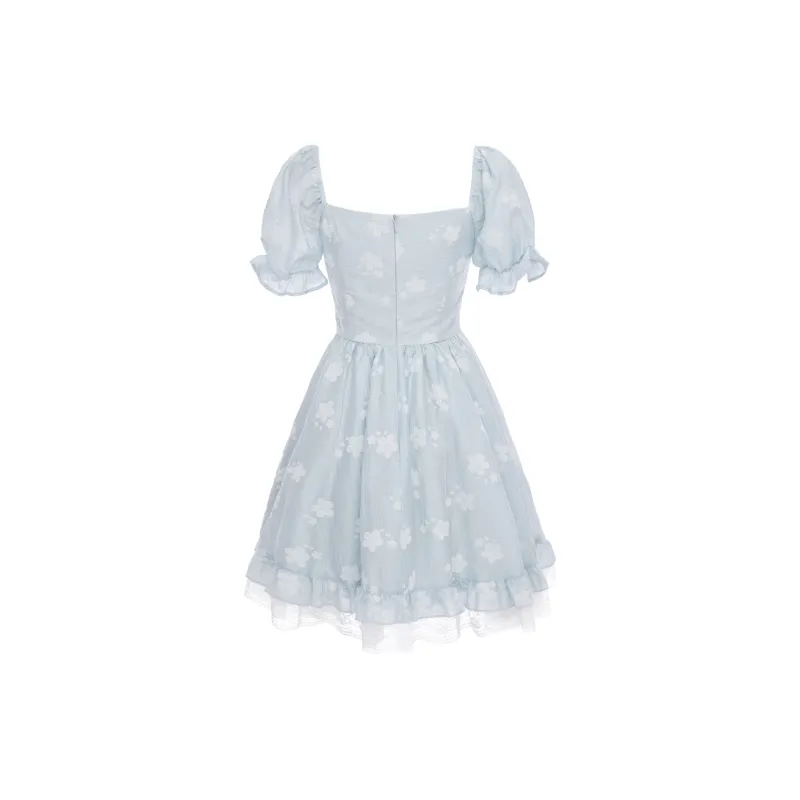 Blovelan SS24 Short Sleeved Dress Women's Gray Blue-1