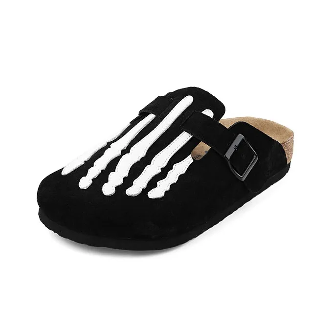HANQIAORIJI Broken Cocoon Series EVA Abrasion-Resistant Slip-Resistant Slip-on Lazy Slippers Unisex Black-1