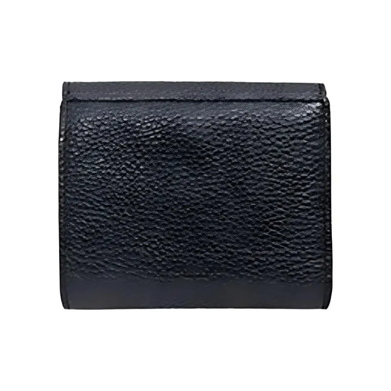 COACH Georgie PVC With Leather Wallet Small Size Women's Brown & Black-2