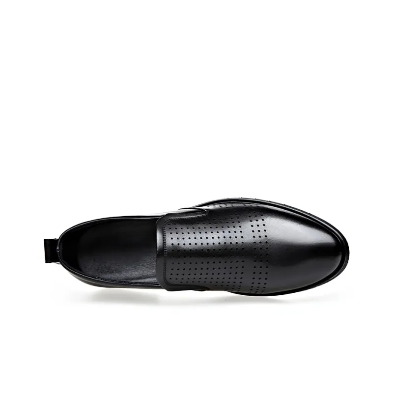 Romon Dress Shoes Men Low Top Black-22