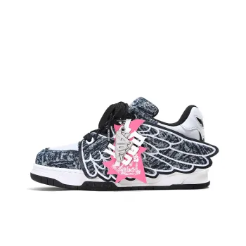 ADCDAVINCI Wing Feather Series Height Increasing Skateboard Shoes Unisex Black Blue