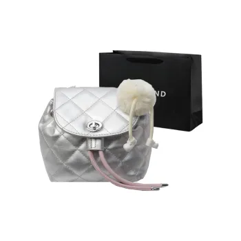 PINK·LAND PU Backpack Women's Silver With Pink/Ecru/Black With Pink/Blue