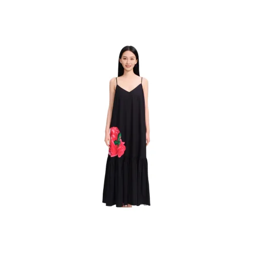 Blood Glitter Slip Dresses Women's Black