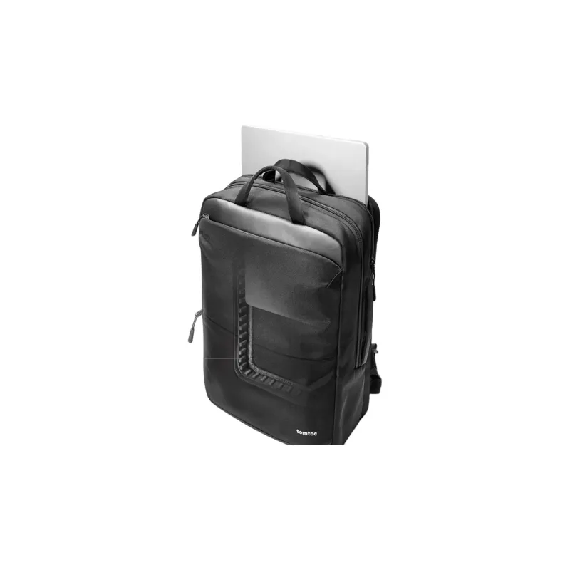 Tomtoc Nylon Backpack Tubas Men's Obsidian Black-2