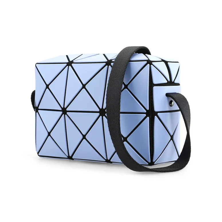ISSEY MIYAKE Cuboid Polyvinyl Chloride Resin Shoulder Bag, Crossbody Bag Women's Light Blue-2