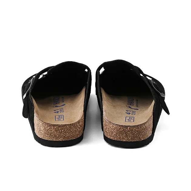 HANQIAORIJI Broken Cocoon Series EVA Abrasion-Resistant Slip-Resistant Slip-on Lazy Slippers Unisex Black-7
