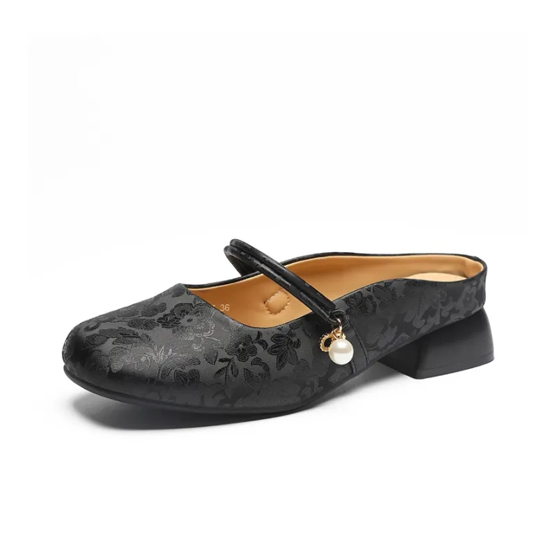 ZHR Embroidery Slip Resistant Wrap toe Slippers Women's-13