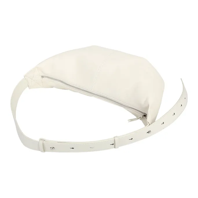 YOCAMU Cow Leather Shoulder Bag Hobo Bag Dumpling Bag Crossbody Bag Regular Women's Black/White/Silver-8