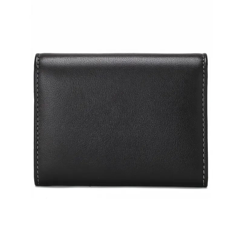 MEXICAN Cow Leather Card Holder Regular Unisex Black-2