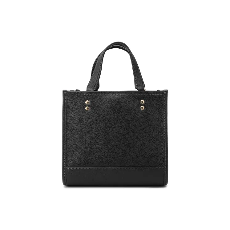 COACH Leather Sheet Music Bag Tote Bag Shopping Bag Shoulder Bag Crossbody Bag Handbag Small Size Women's Black-4
