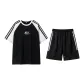 Black T-Shirt+Black Shorts