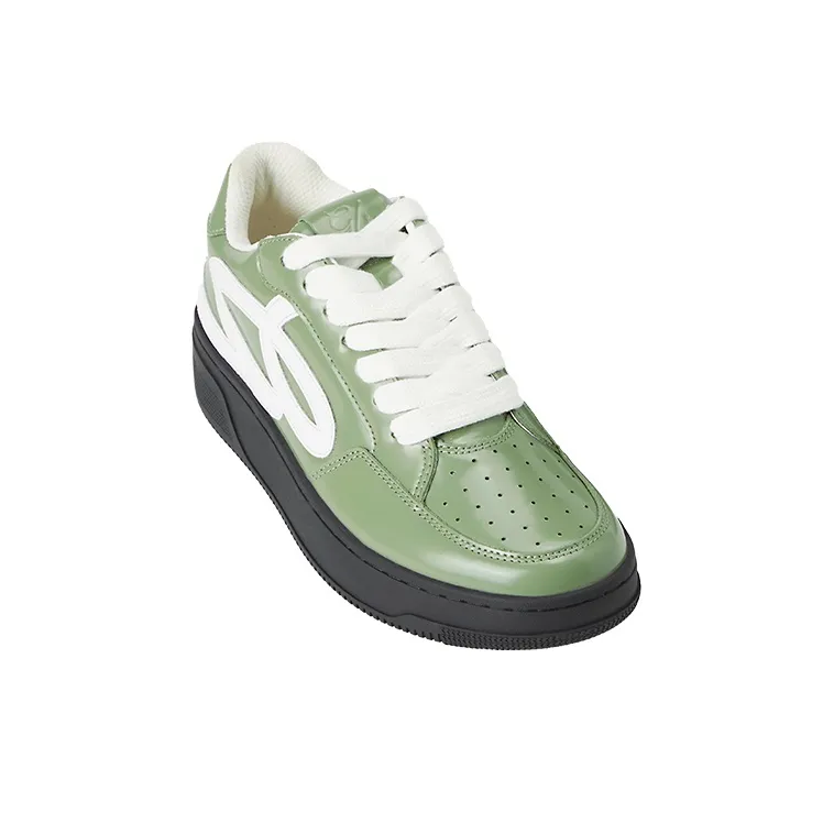GOOD BAI Low Top Skateboard Shoes Unisex Army Green-2