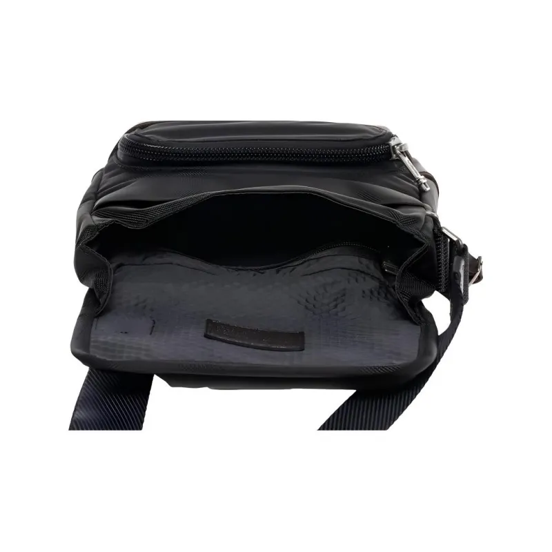 TUMI Ballistic Nylon With Leather Camera Bag, One Shoulder Asymmetrical Shoulder Bag Men's Black-4