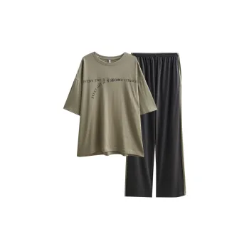 Same Language Pajama Set Men's Camel Marti Black