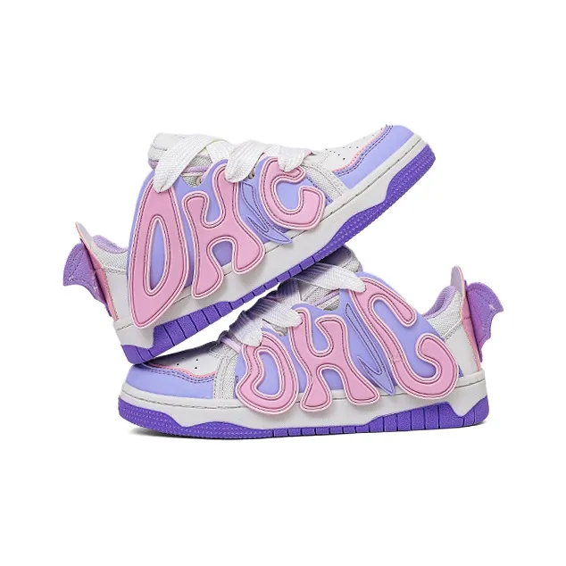 OHJC Slip-Resistant Cushioning Wear-Resistant Lightweight Breathable Low-Top Skateboard Shoes Unisex-11