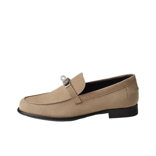 HERMES Destin Loafers Women's Brown