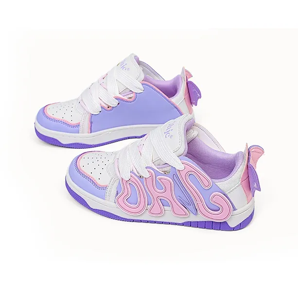 OHJC Slip-Resistant Cushioning Wear-Resistant Lightweight Breathable Low-Top Skateboard Shoes Unisex-10