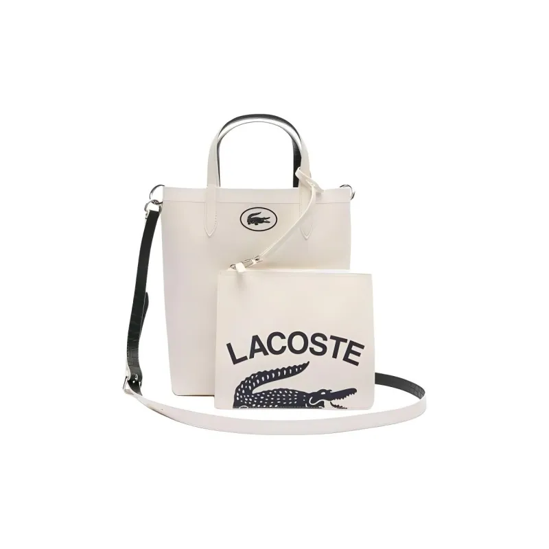 LACOSTE PVC Crossbody Bags Handbags Medium Size Women's White Dark Green-1