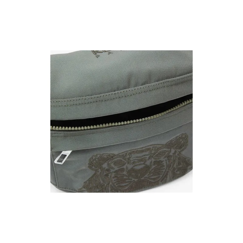 KENZO Fabric Sling Bags One Shoulder Crossbody Fanny Pack Regular Men's Gray Green-3