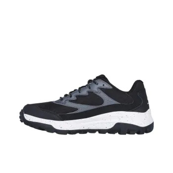 Skechers ARCH FIT SKIP TRACER Cushioned Anti-Slip And Wear-Resistant Lightweight Low-Top Hiking Shoes Men's Black White