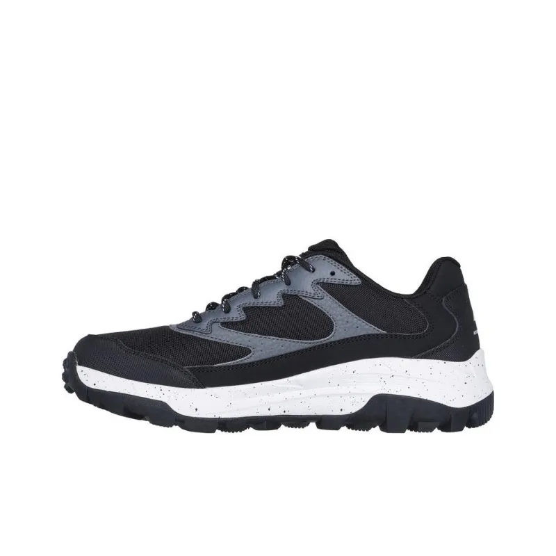 Skechers ARCH FIT SKIP TRACER Cushioned Anti-Slip And Wear-Resistant Lightweight Low-Top Hiking Shoes Men's Black White-0