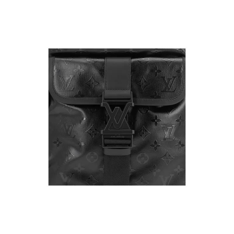 LOUIS VUITTON Canvas With Leather Trim Backpack Men's Black-9