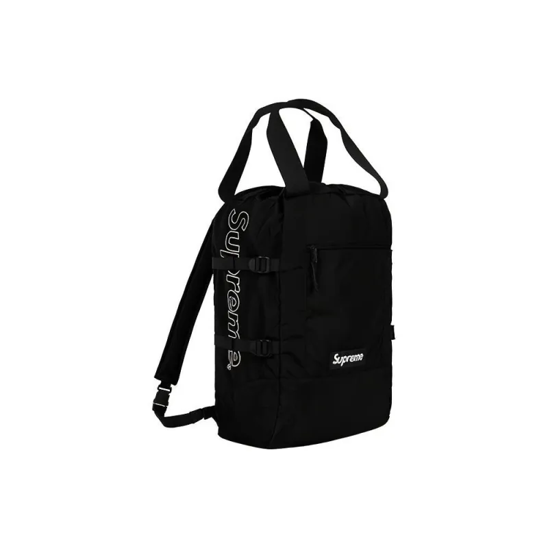 Supreme Canvas Backpack Unisex Black-3