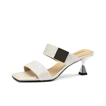BOSSSUNWEN Slide Slippers Women's Ecru