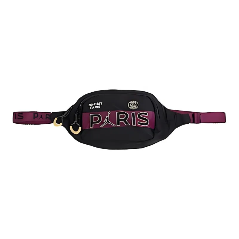 Jordan Paris German Collaboration Polyester Shoulder Bag Crossbody Bag Sling Bag Fanny Pack Regular Unisex Black Purple-3