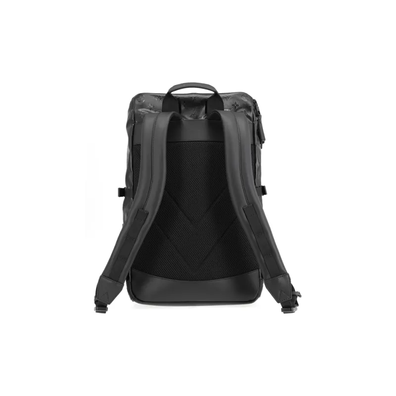 LOUIS VUITTON Canvas With Leather Trim Backpack Men's Black-5