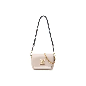 LOUIS VUITTON Lockme Tender Soft Grained Calfskin Handheld Shoulder Bag Crossbody Bag Women's Taupe