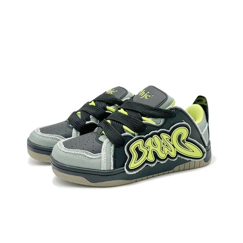 OHJC Denim Collection Slip-Resistant Cushioning Wear-Resistant Lightweight Low-Top Skateboard Shoes Unisex-8