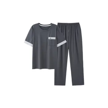 JinShaLa Pajama Set Summer Men's Gray