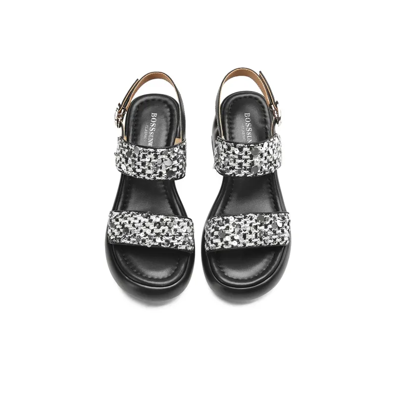 BOSSSUNWEN One Strap Sandals 6.5cm Women's-3