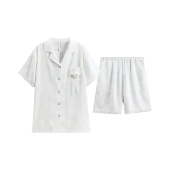 FENTENG Pajama Set Women's Elegant White