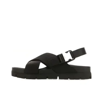 PRADA Crisscross Straps Buckle Fastening Sandal 'Black'
