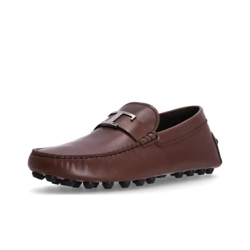 TOD'S Logo Plaque Slip On Loafers-4